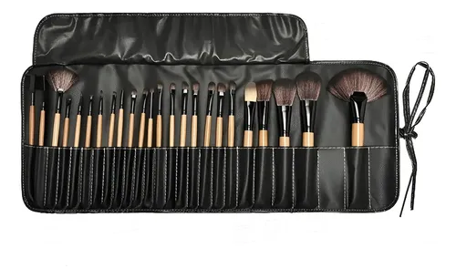 Set Completo 24 Brochas Maquillaje Pinceles Estuche Make Up