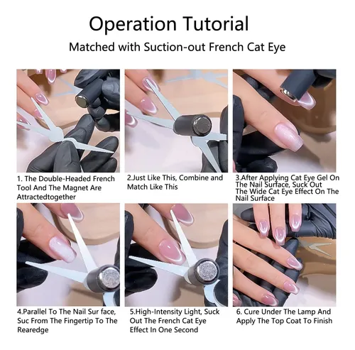 Cat Eye Magnetic For Nails 2pcs Cateye Gel Nail Polish