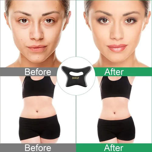 Kit Gua Sha Piedra Bian Negra Grande Para Masajes