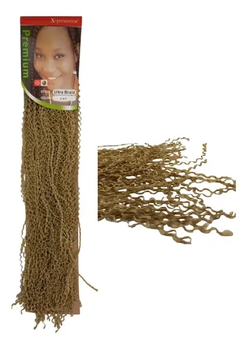 Pelo Cabello Kanekalon Afro Rizado, Rizo Rulo Trenzado