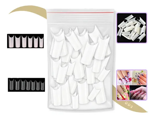 Tips Curvatura C Cristal 500 Unidades Uñas Esculpidas