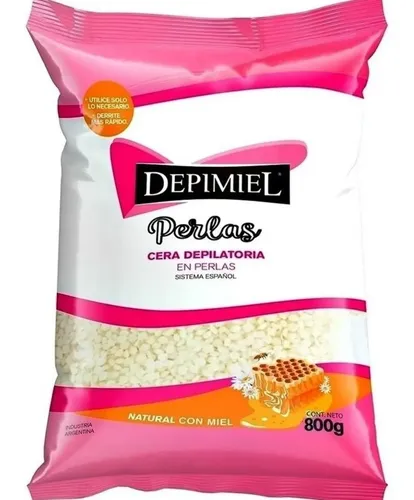 Cera Depilatoria Sistema Español Perlas Natural Vegetal Depimiel x800gr Pieles Normales