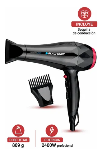 Secador Pelo Cabello Blaupunkt Diamond Salon 2400w Negro