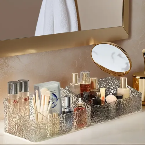 Organizador Maquillaje Cosmeticos Belleza 6 Compartimientos Transparente