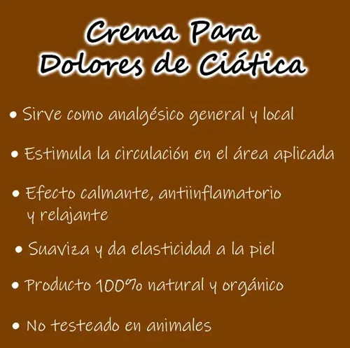 Crema Natural Para Dolores De Ciática