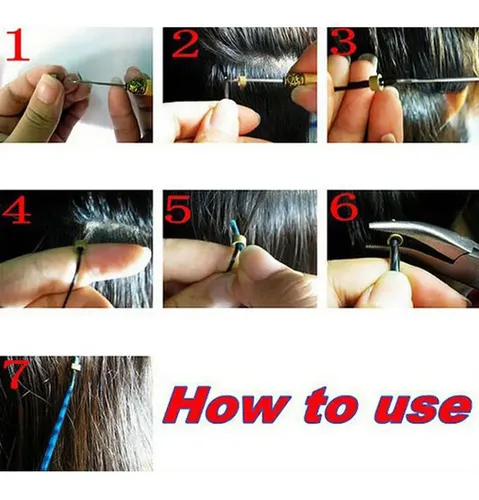 12pcs Extensión Del Cabello Gancho Herramienta De Tracción .