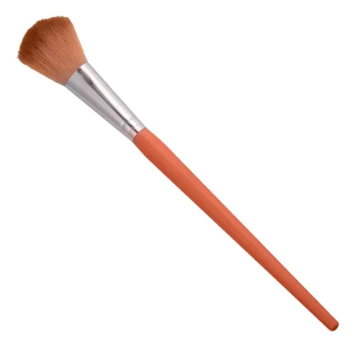 Brocha De Maquillaje Para Rubor Mango Madera P2802 Color Marrón