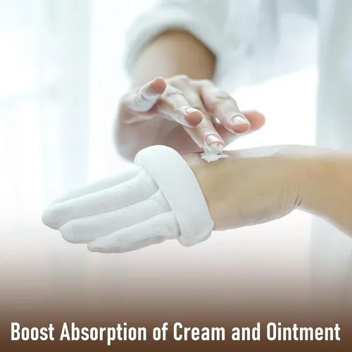 Guantes Algodón Hidratantes Blancos Para Piel Seca Spa