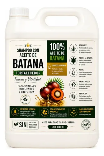 Shampoo Fortalecedor Aceite De Batana Sin Sulfatos 5l