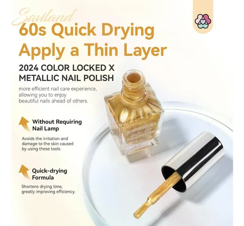 Esmalte Dorado Metálico Saviland 0.34 Oz