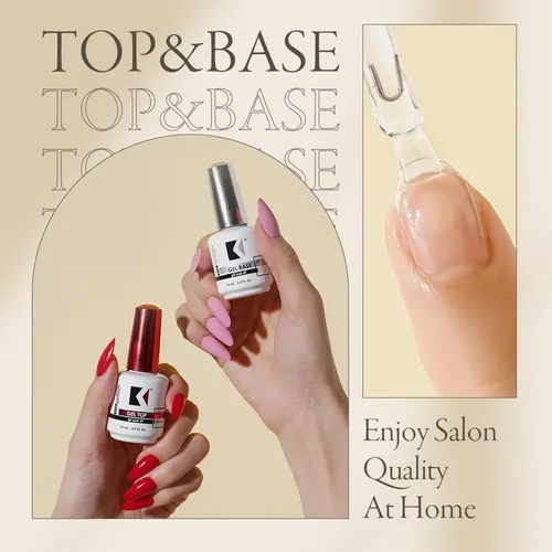 Gel De Uñas Kupa Gelfinity Soak Off Base & Top Coat 15 Ml