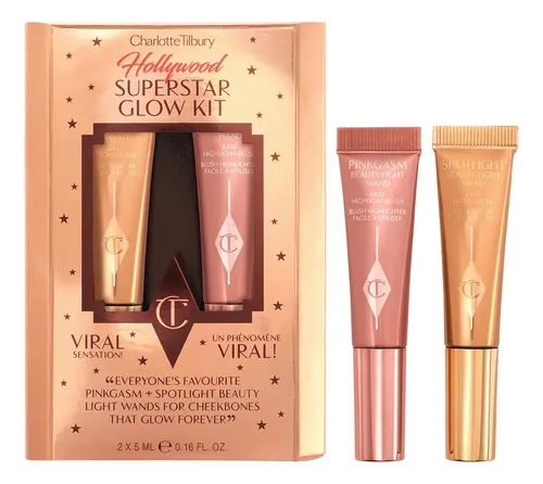 Rubor Charlotte Tilbury Hollywood Superstar Kit, Barra Iluminadora para un Brillo Radiante