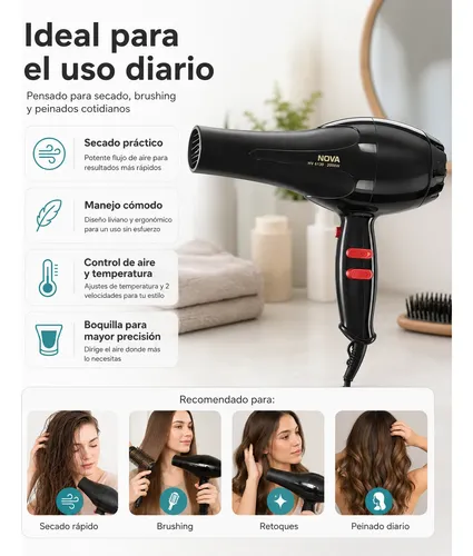 Secador De Pelo Nova Nv-6130