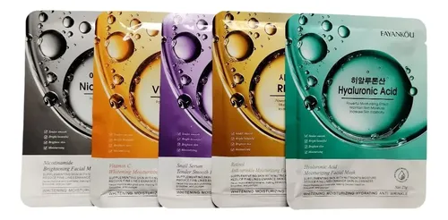 Mascarillas X5 Tratamiento Ha Retinol Vit C Niacinamide