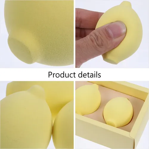 Esponjas De Maquillaje 3pcs Con Forma De Fruta