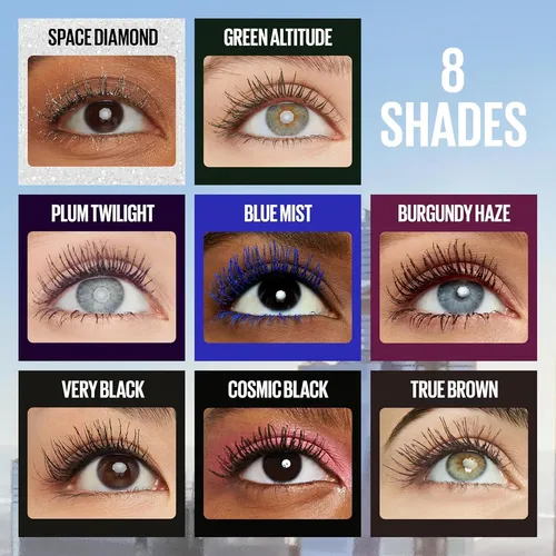 Máscara Maybelline Sky High Con Purpurina, Efecto Diamante,