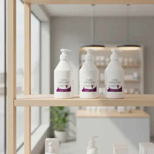 Crema Cuerpo Y Manos 500ml X 5 Unidades Uvas Cosméticos