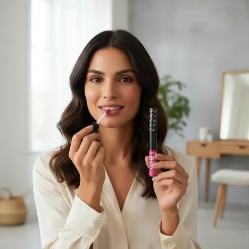 Labial Liquido + Fijador Silk Kiss Long Lasting 12h Color N09 / Beso Hechicero