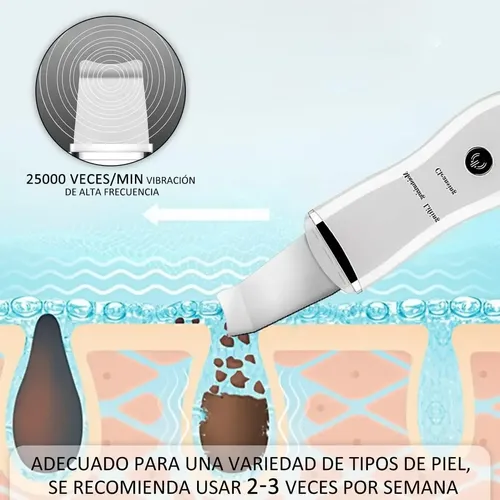 Limpiador Facial Ultrasónico Rostro Eléctrico Recargable