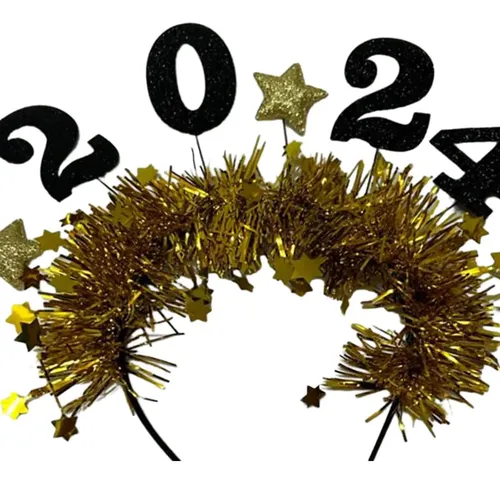 Diadema De Feliz Año Nuevo 2024, Accesorio Para El Oro