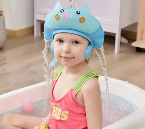 Gorra Protectora Ajustable Para Bebé Azul Claro X