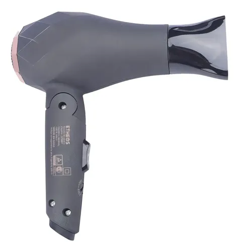 Secador Pelo Plegable 2 Velocidades 1000w 110v 220v Boquilla Color Negro