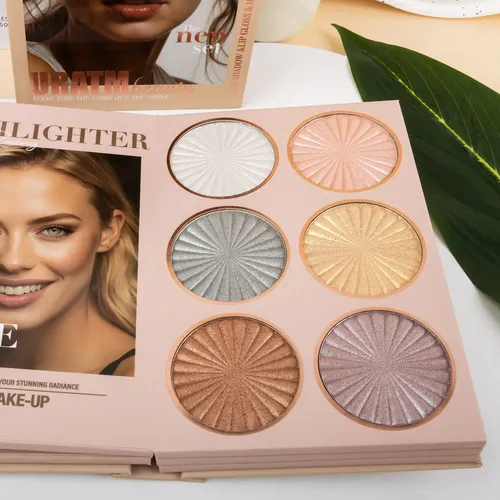 Uratm Paleta Libro 5 Capas Ojos Rubor Contorno Iluminador