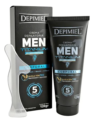 Crema Depilatoria Corporal X 120 Gr Men Titanium Depimiel