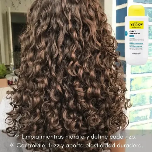 Shampoo Alfaparf Yellow Curly Rulos Sin Sulfatos Hidrata 500