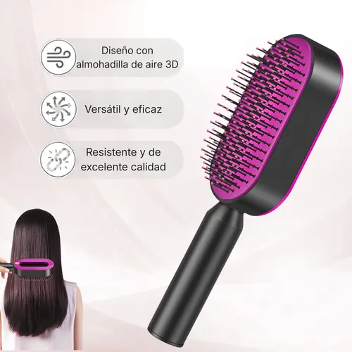 Cepillo Desenredante Para Cabello Ergonómico Uso Diario