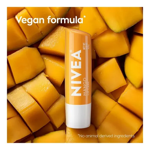 Nivea Balsamo Labial En Barra Sabor Mango Pack X4