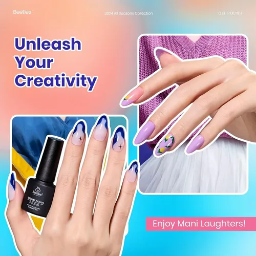 Set Esmalte Gel Beetles 23 Pzs Con Base Y Top Coat