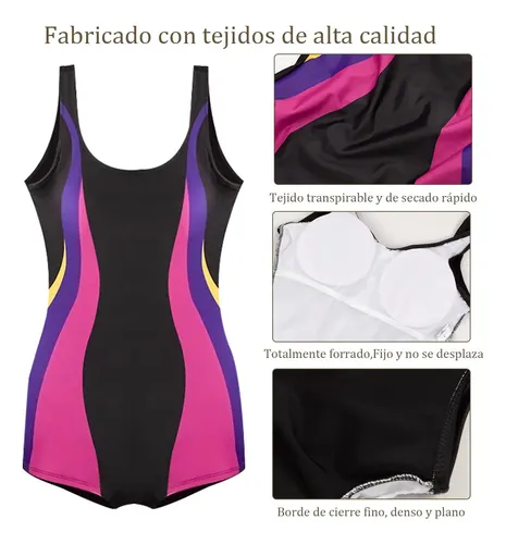 Conjunto Traje De Baño Mujer Gafas Gorra Accesorios Natación