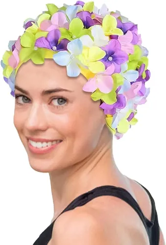 Gorros De Natación Mujer, Gorro De Baño De Pétalos Florales