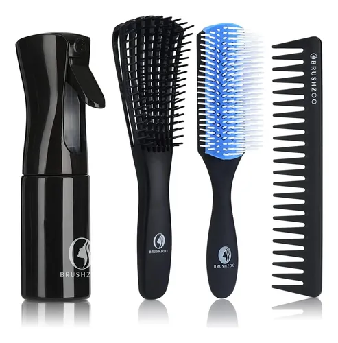 Set De Cepillos O Brushzoo Deangler Para Cabello Rizado Con