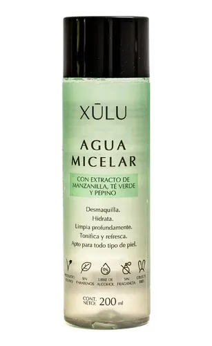 Agua Micelar Desmaquillante 200ml Xulu Cosmeticos