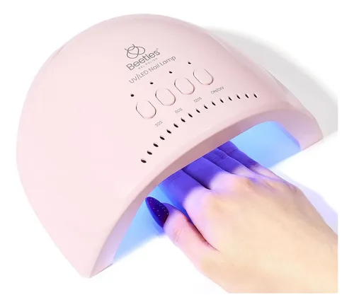 Lámpara Uv Led Rosa Con 3 Tiempos Para Uñas Gel