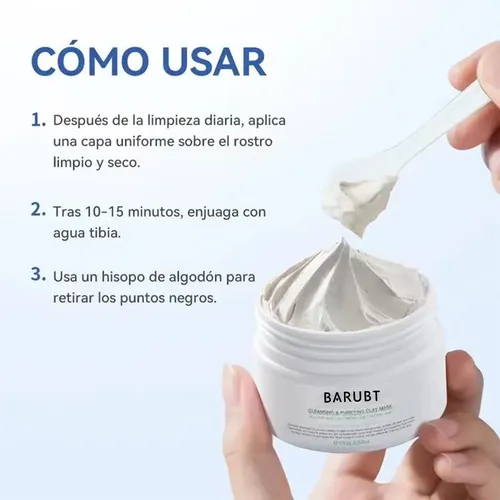 Mascarilla Facial De Arcilla, Limpieza Profunda, Cuidado E H