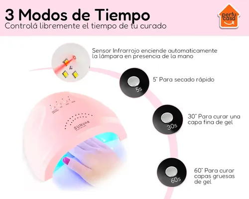 Cabina Lámpara Uv Led Uñas Profesional 48w Esmalte Soft Gel