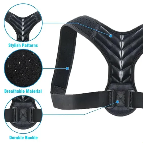 Corrector De Postura Lumbar Y Dorsal Ajustable Xl //. Coral Claro Xs