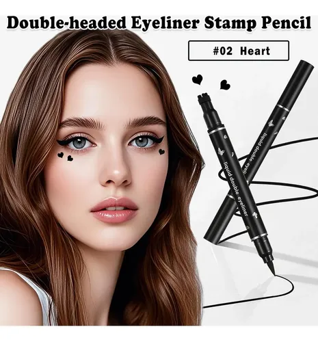 Eyeliner Doble Cabeza Negro Xingxyuel Con Sello Impermeable