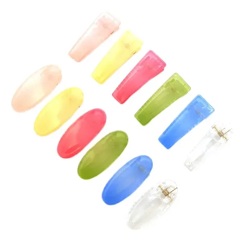 12 Piezas Pinza De Cabellero Para Color De Gelatina