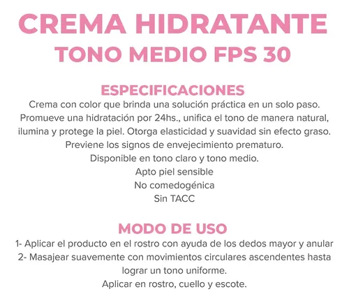 Dermaglos Bb Cream Facial Con Color Tono Medio Fps30 50 G