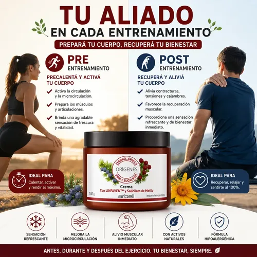 Crema Enebro Arnica Origenes Aliviar Constracturas Calambres