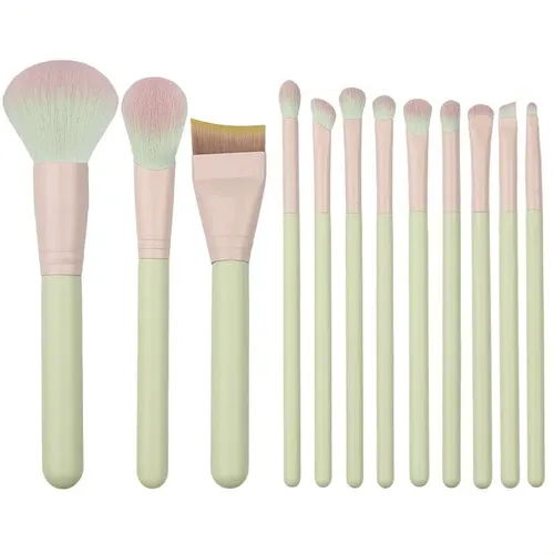 Pincel De Maquillaje Portátil Set Sombra Polvo Rubor Sin