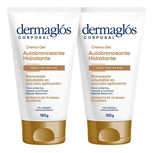 Pack 2 Dermaglós Corporal Autobronceante Crema Gel