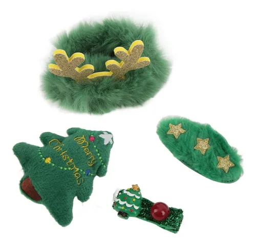 Pinza Para El Pelo, Bonito Y Exquisito Broche Navideño De Co