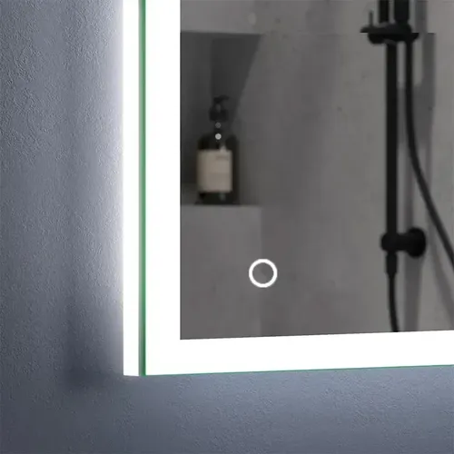 Espejo Para Baño Rectangular Led Táctil Dimerizable Rectangular