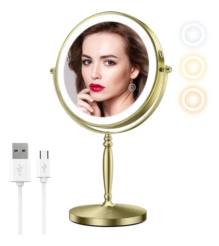 Espejo De Maquillaje Iluminado Matekxy 8  Con Aumento 1x/10x