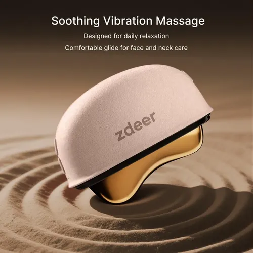 Masajeador Facial Eléctrico Zdeer Gs5 Gua Sha Rosa
